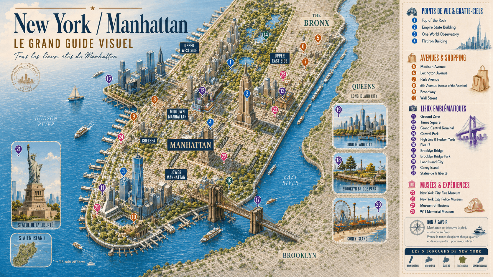 NYC-MAP incontournables