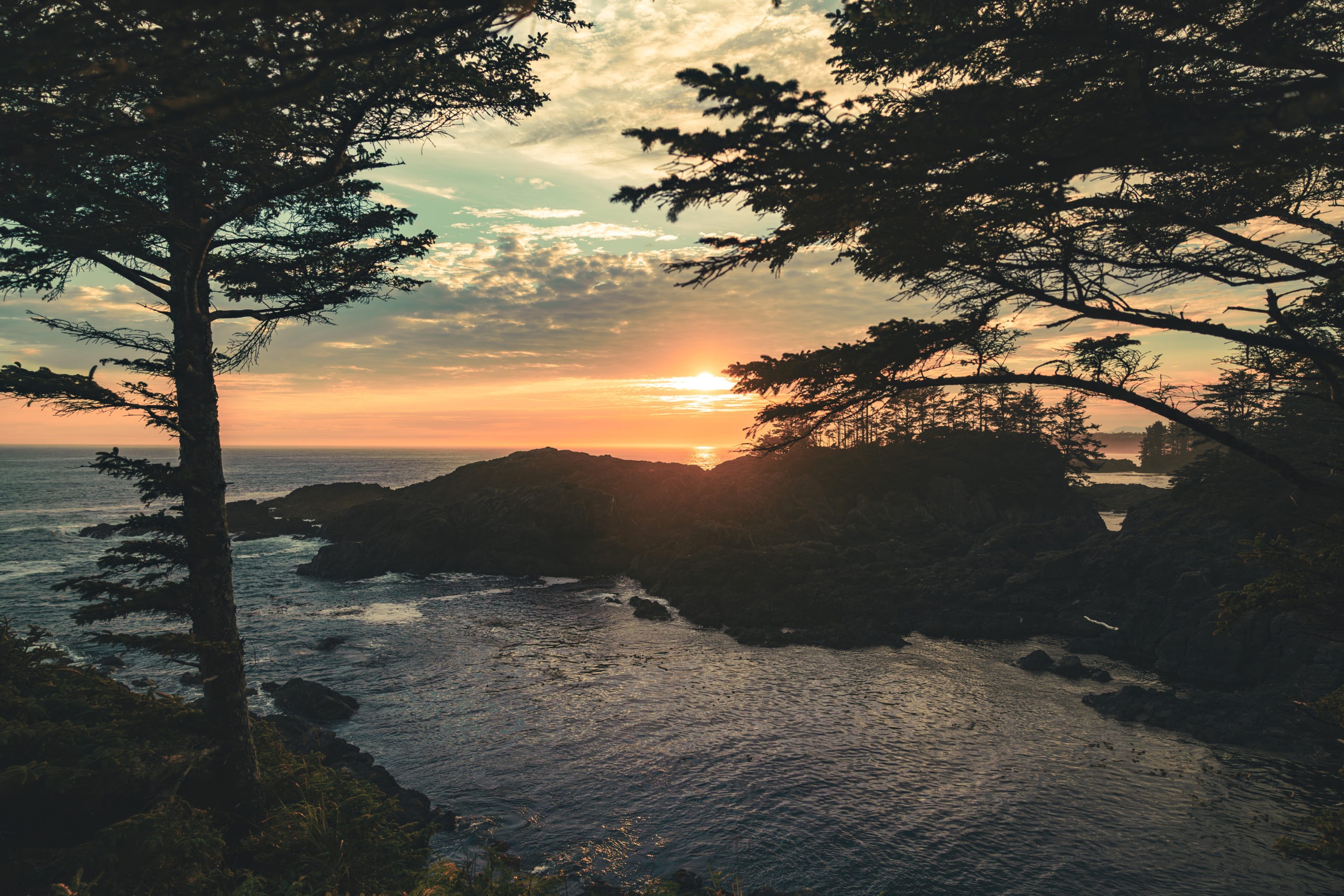 Wild Pacific Trail Coucher de soleil sur le Wild Pacific Trail à Ucluelet